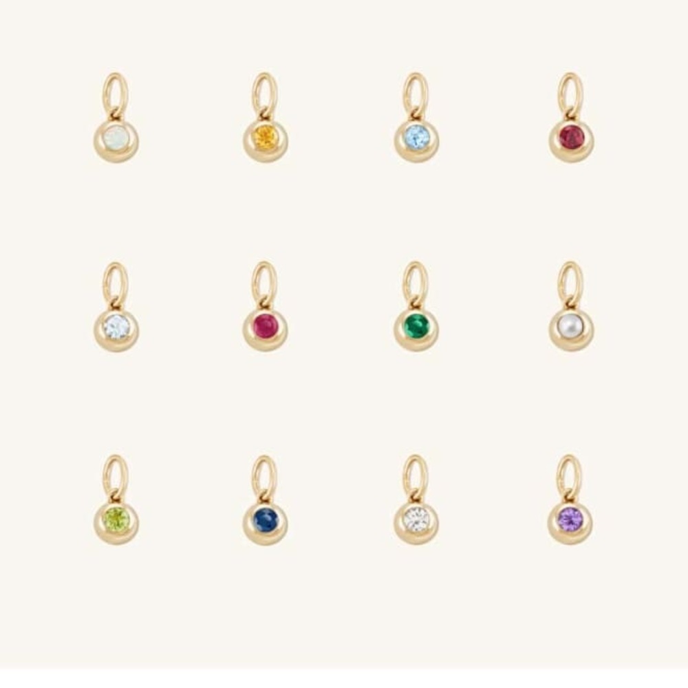 Mejuri 14k Sphere Blue Sapphire Birthstone Charm